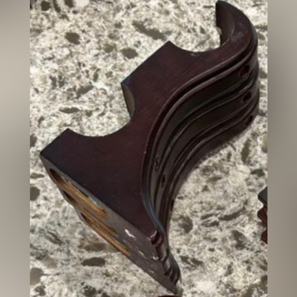 One 3 piece double rod bracket